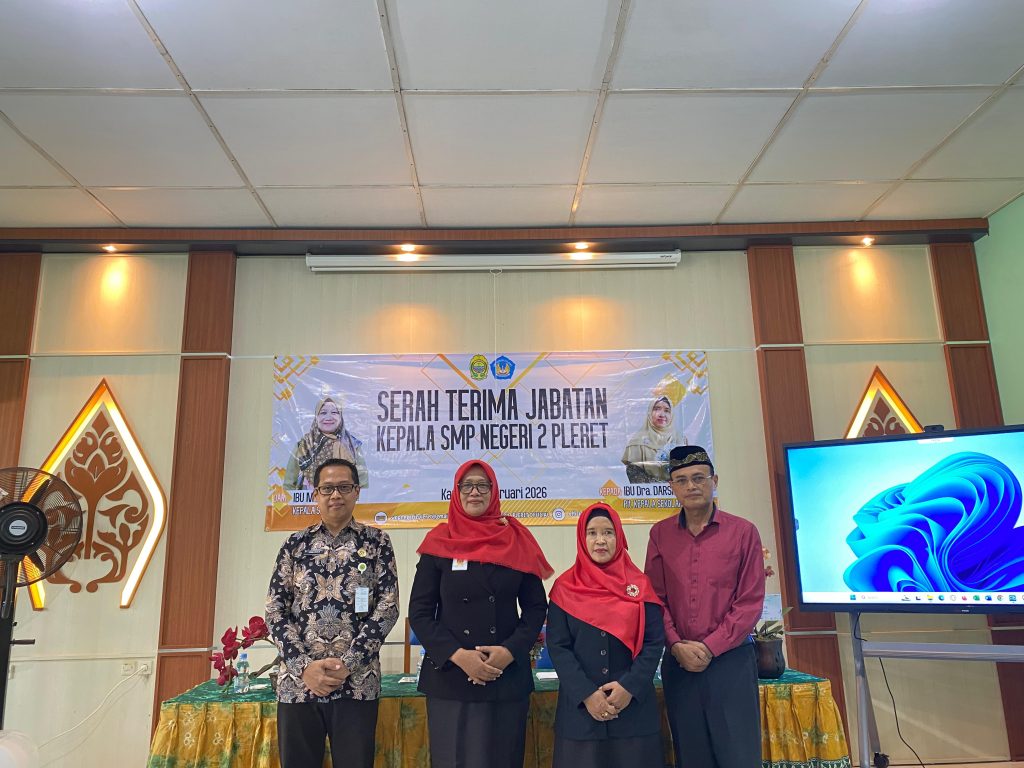 SERTIJAB KEPALA SMP NEGERI 2 PLERET: DRA DARSITI, M.PD RESMI MENJABAT PLT